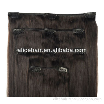 Best quality indian remy 140g clip in hair extension